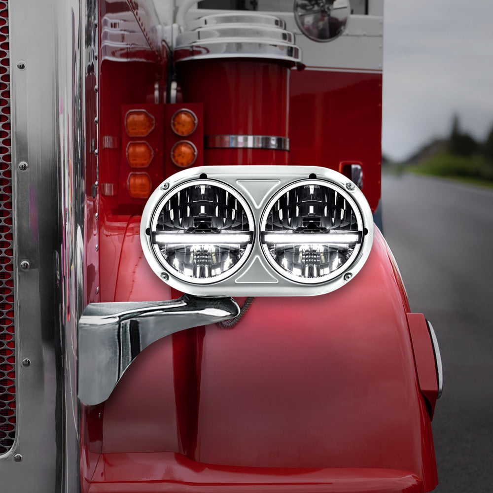 Peterbilt 359 Headlight SS 20 LED Assembly with Position Light