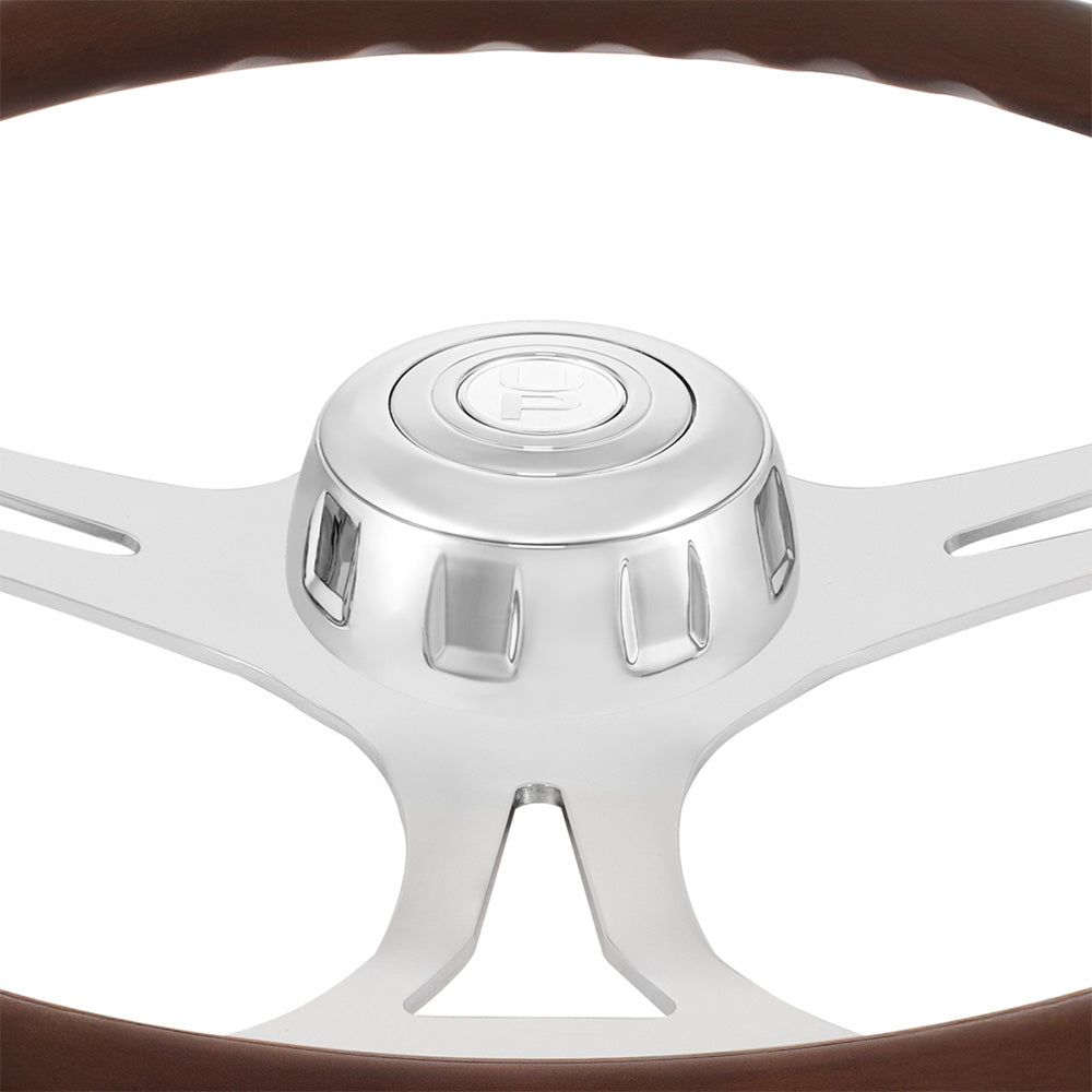 18" Chrome Blade Steering Wheel with Horn Bezel & Button