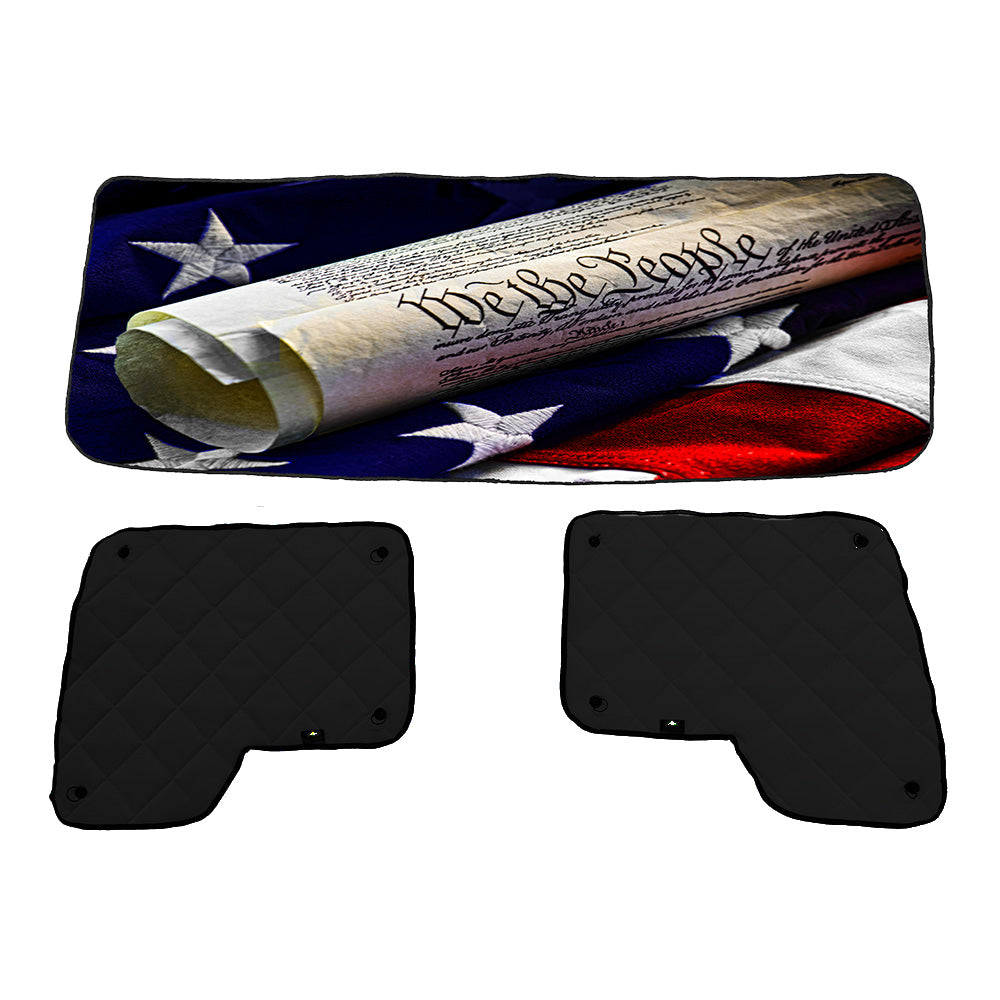Kenworth ZenEclipse Blackout Window Covers with We The People Flag