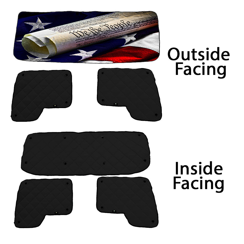 Kenworth DayLite ZenEclipse Blackout Window Covers with We The People Flag