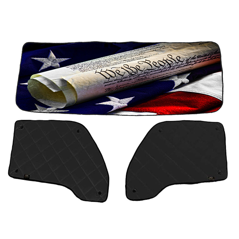Kenworth ZenEclipse Blackout Window Covers with We The People Flag