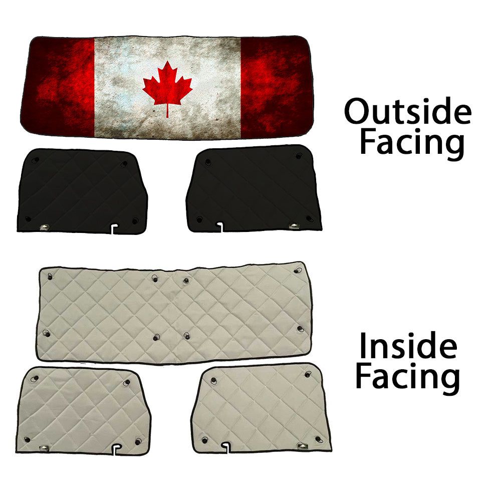 PB 357, 359, 375, 377, 378, 379 (2004 & older), 330 (2005 & older) ZenEclipse Canada Flag Window Covers