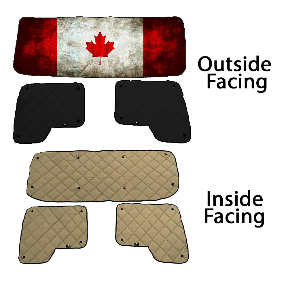 Kenworth ZenEclipse Blackout Window Covers with Canada Flag