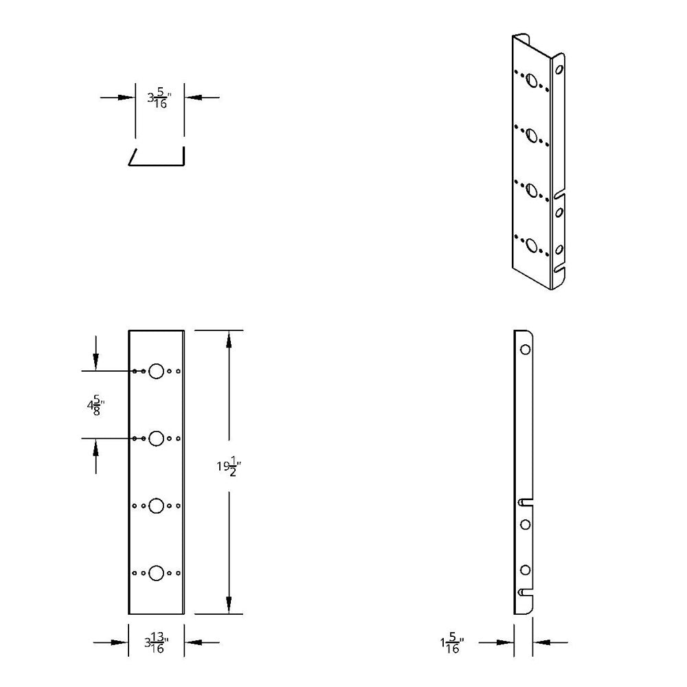 Front Air Cleaner Bracket with Eight Beehive Lights and Bezels for Peterbilt