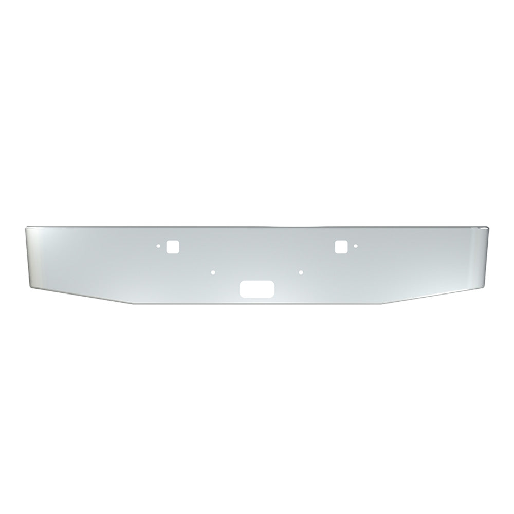 16" KW W990 Tapered Rolled End Chrome Bumper with Step and Tow Cutouts