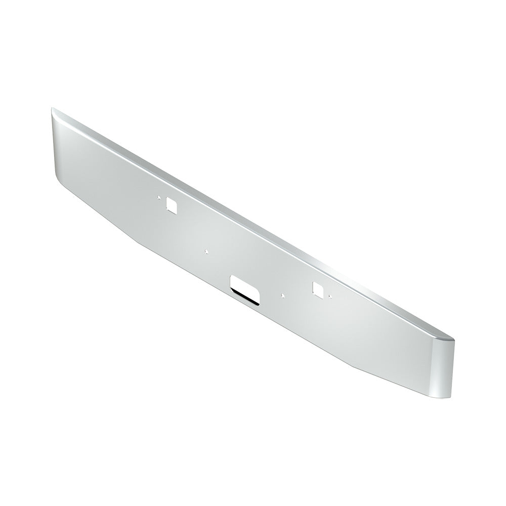 16" KW W990 Tapered Rolled End Chrome Bumper with Step and Tow Cutouts