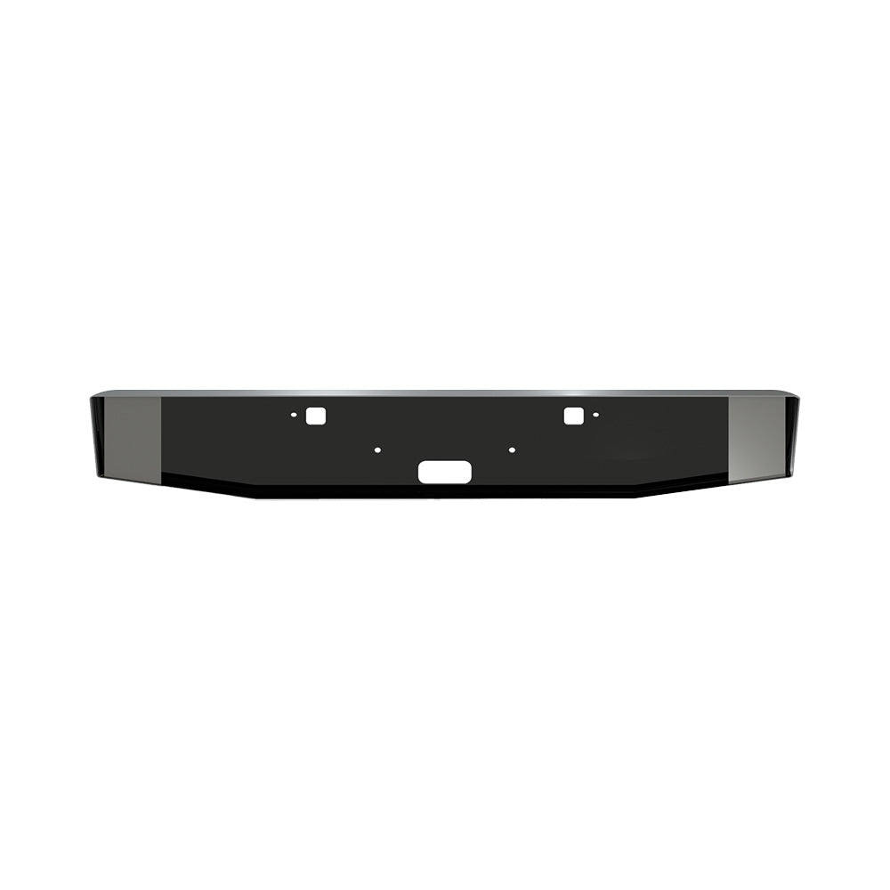 16" KW W990 Tapered Rolled End Chrome Bumper with Step and Tow Cutouts