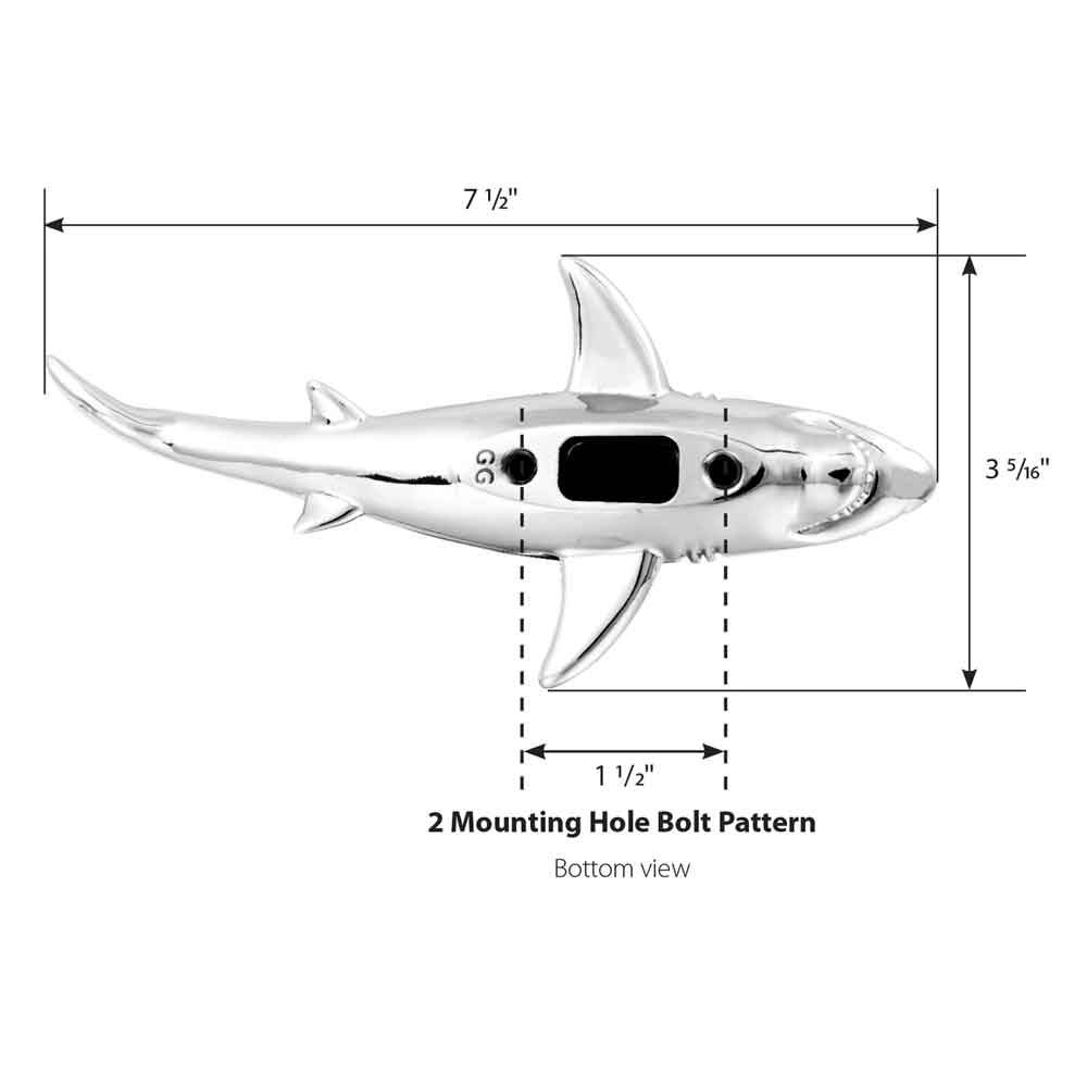 Bruce The Shark Chrome Hood Ornament