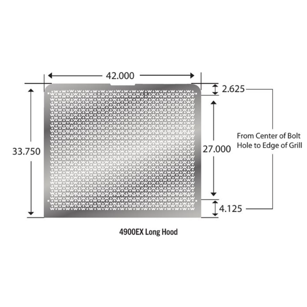 WS 4900EX Horizontal Rectangles Punched Grille