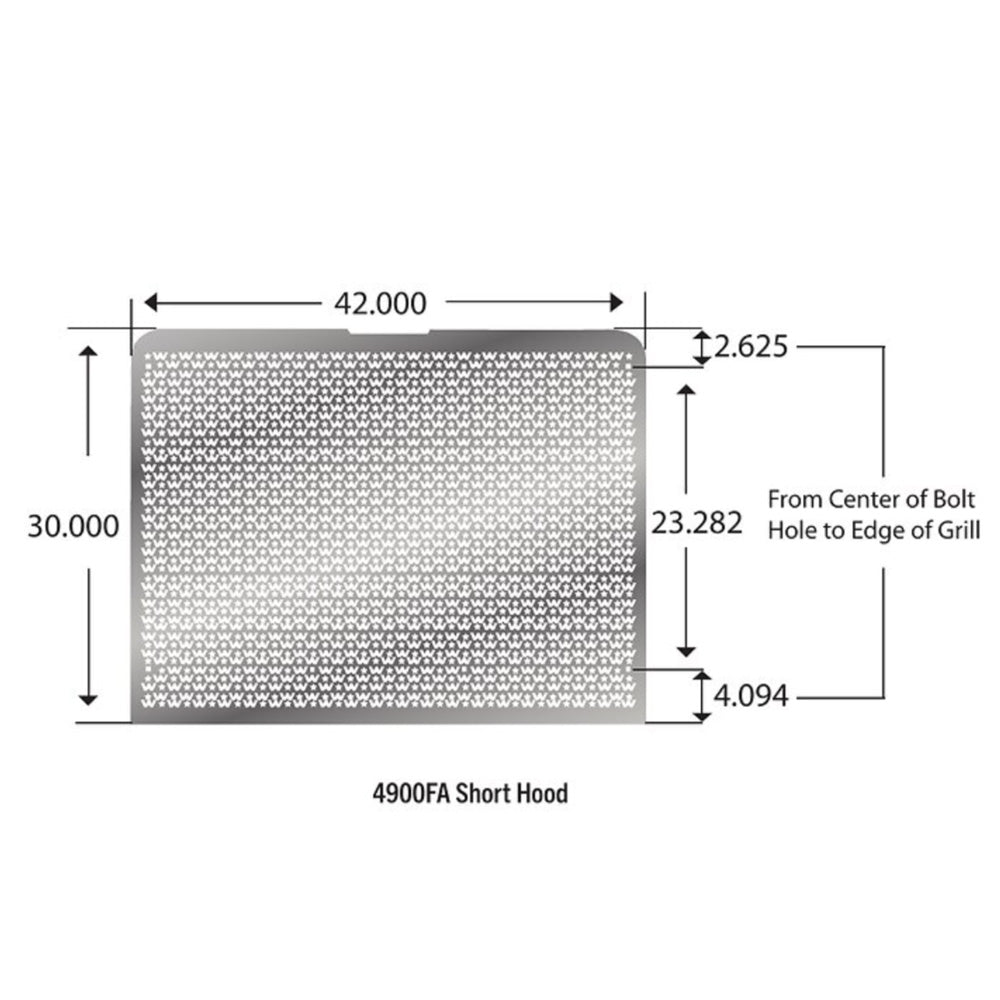 WS 4900FA Short Hood Vertical 3/16" Oblong Punched Grille
