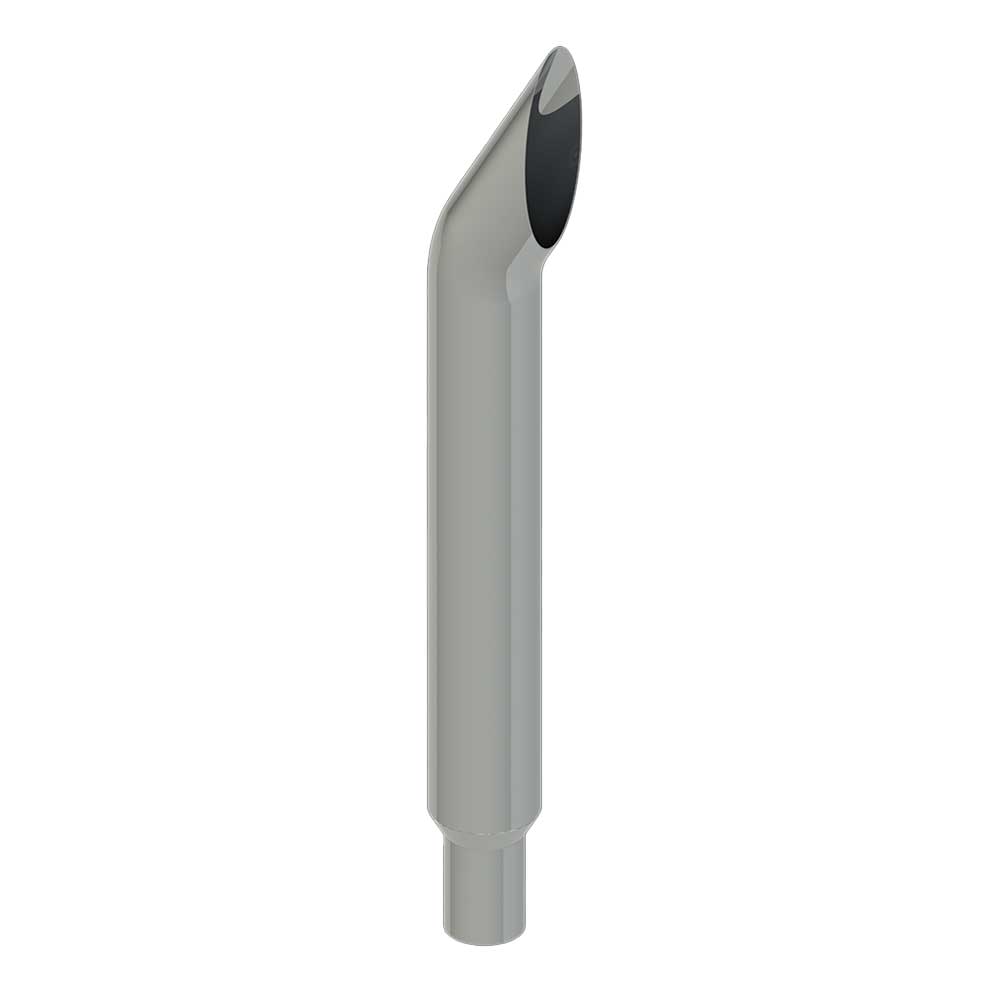 7"-5"D x 48"L Short 30 Chrome One-Piece Stack with Extended Tapered End