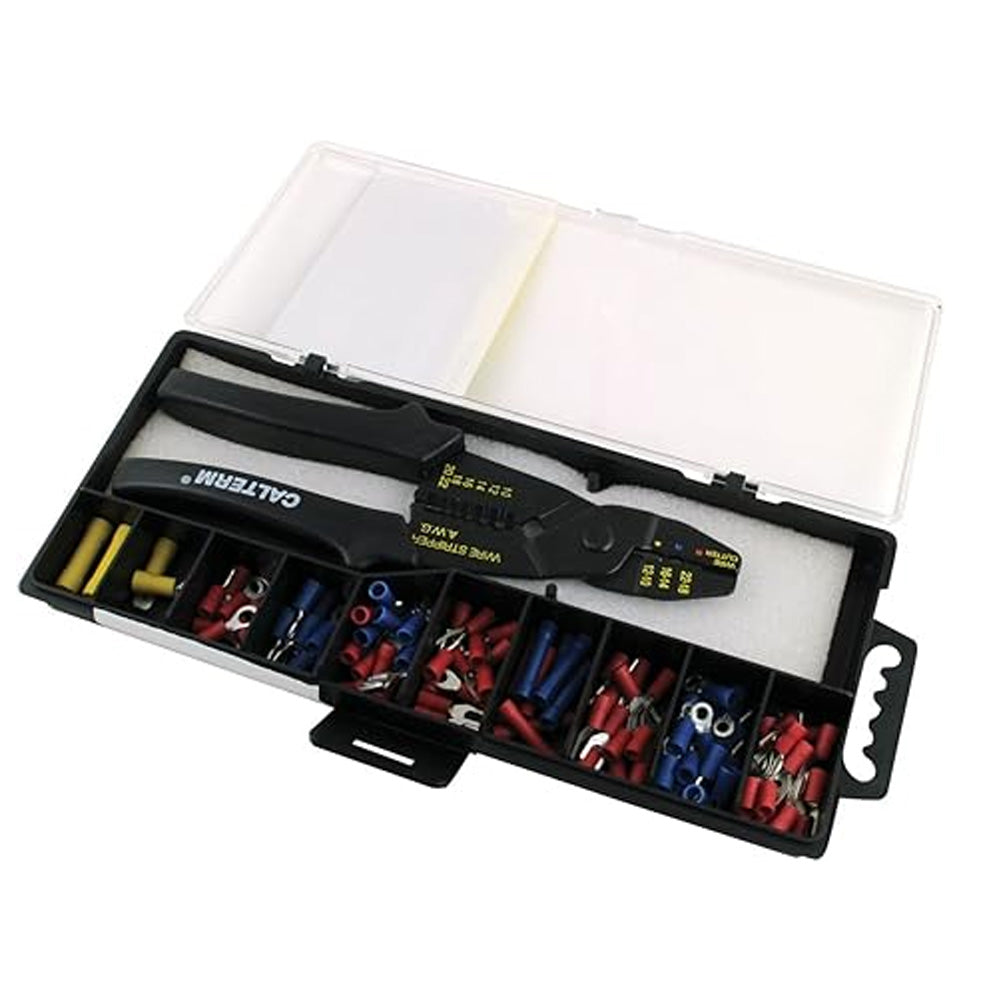 Solderless Wiring Kit with Crimping Tool and 100 Wiring Terminals