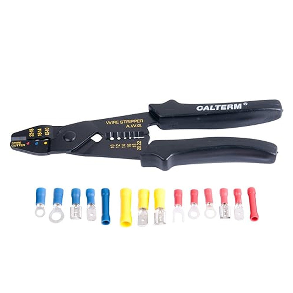 Solderless Wiring Kit with Crimping Tool and 100 Wiring Terminals