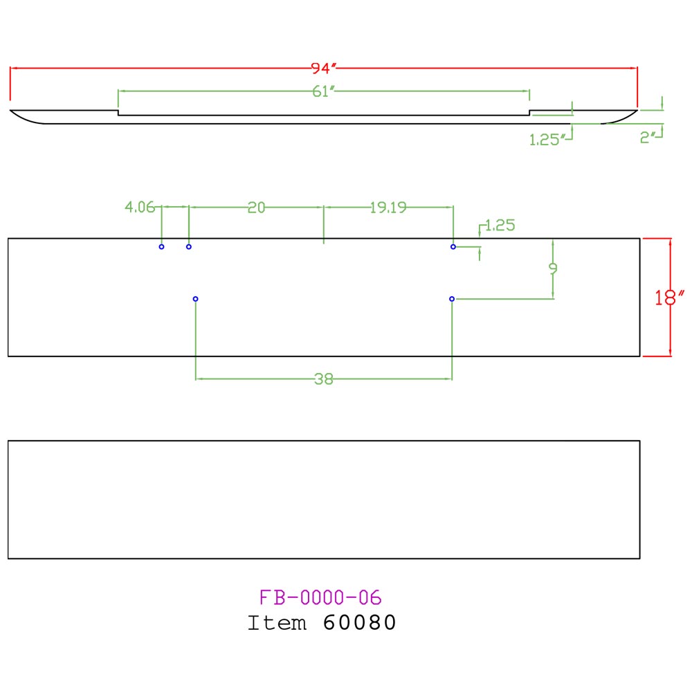 Kenworth K100E 18-Inch Texas Square Chrome Bumper