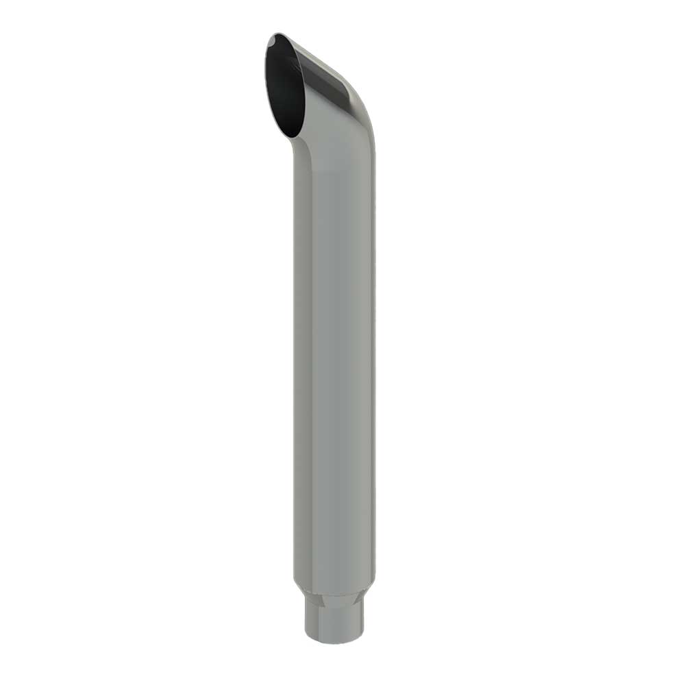 7"-5"D x 54"L West Coast Curve Chrome One-Piece Stack