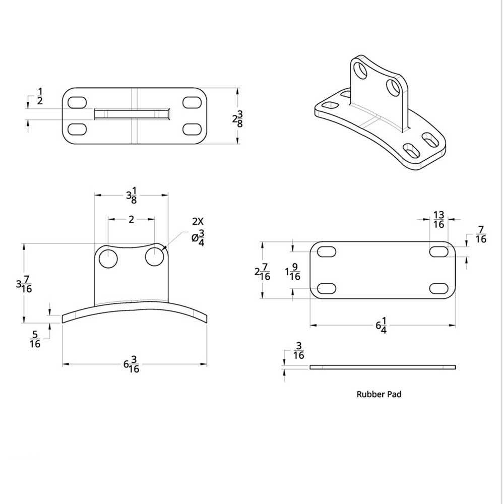 Peterbilt Stainless Steel Cab Mount Bracket