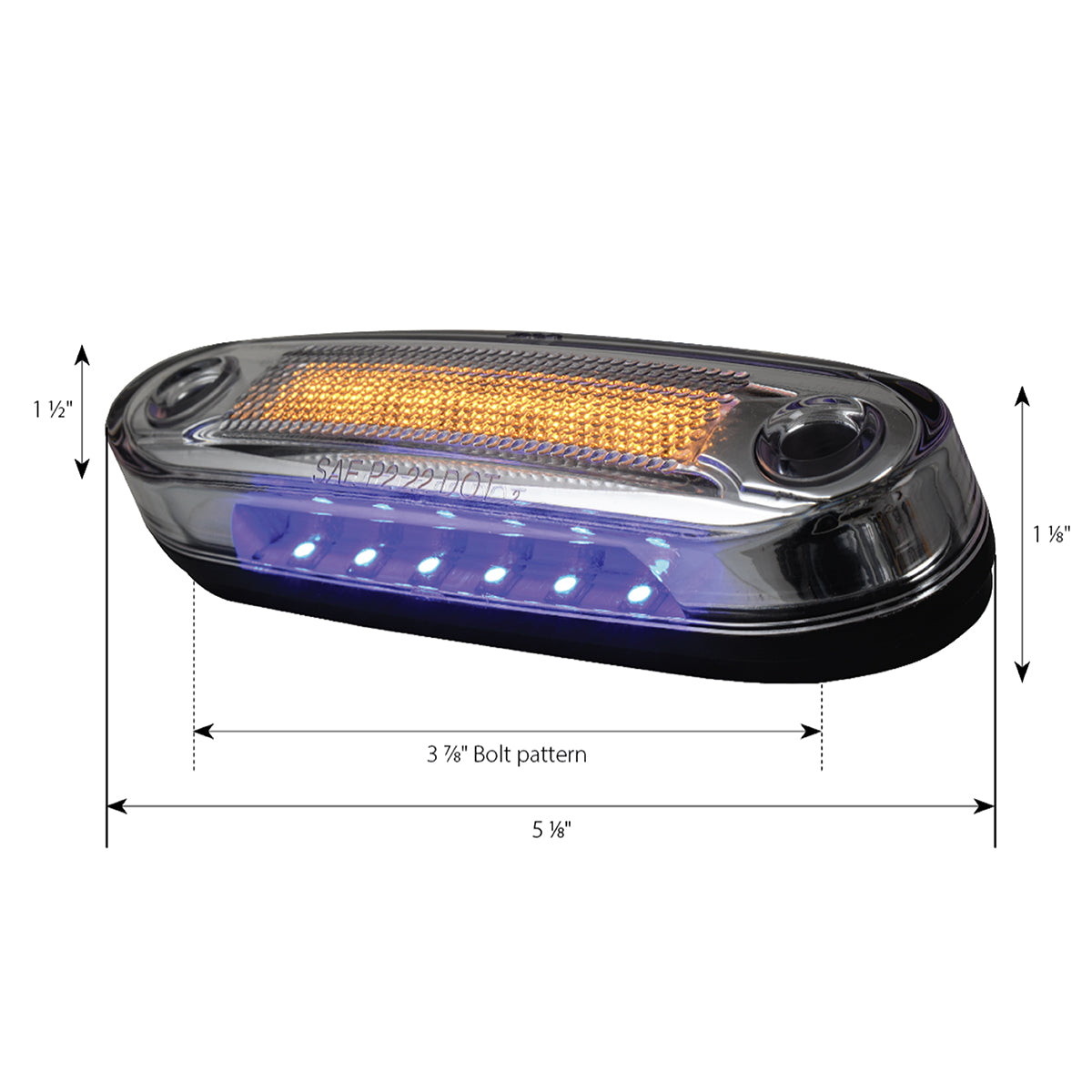5 1/8" Rectangle LED Marker Light with Under Glow