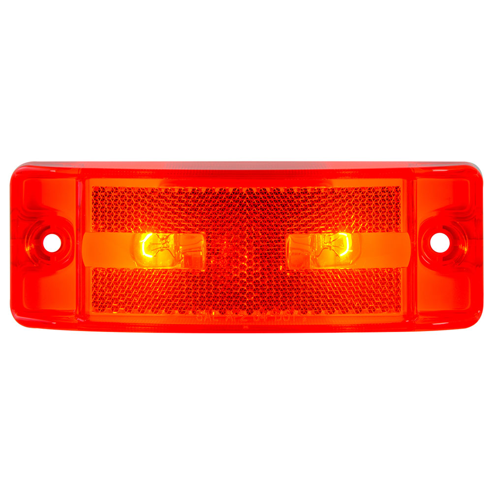 Red Turtle Style Marker Light with Reflector