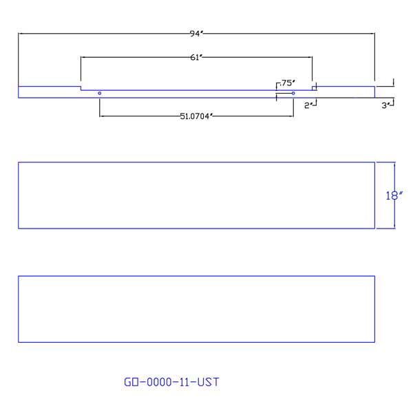Universal 18" Boxed End Chrome Bumper