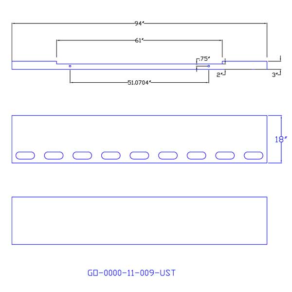 Universal 18" Boxed End Chrome Bumper