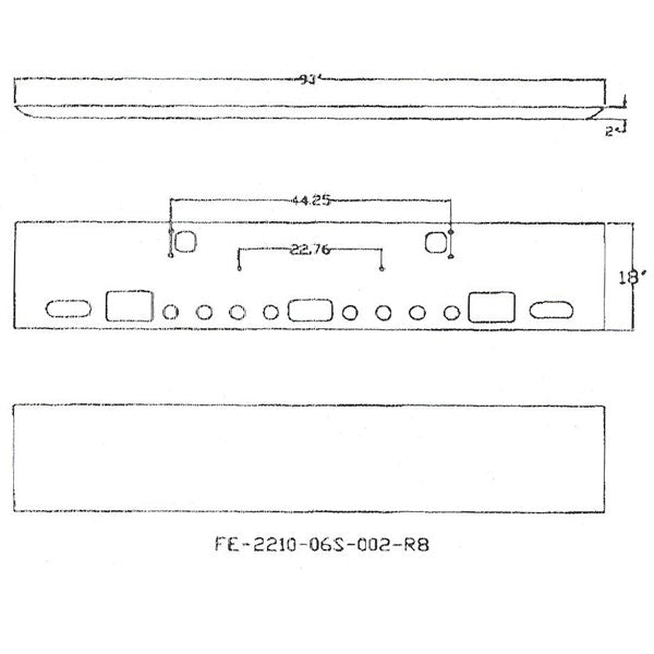 Kenworth 18-Inch W900L Texas Square Stainless Bumper