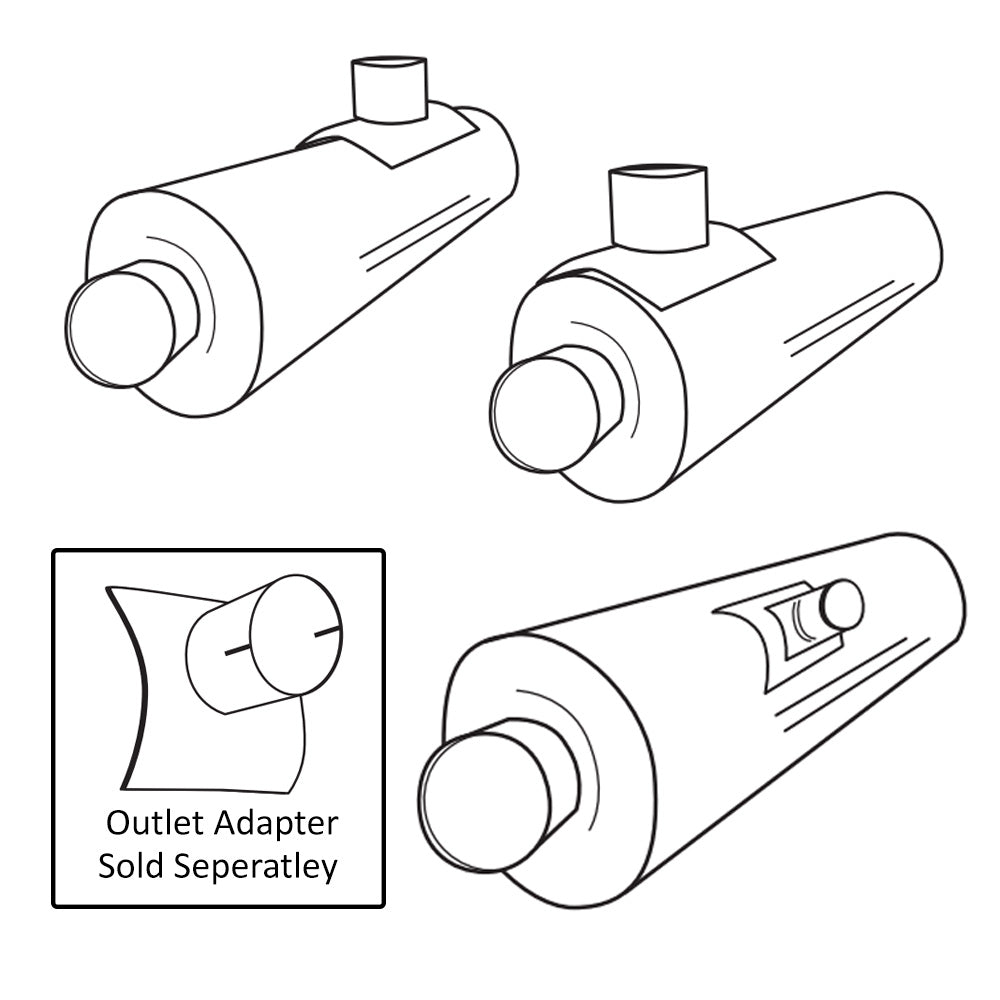 10" x 36", 3-1/2"OD Aluminized Muffler