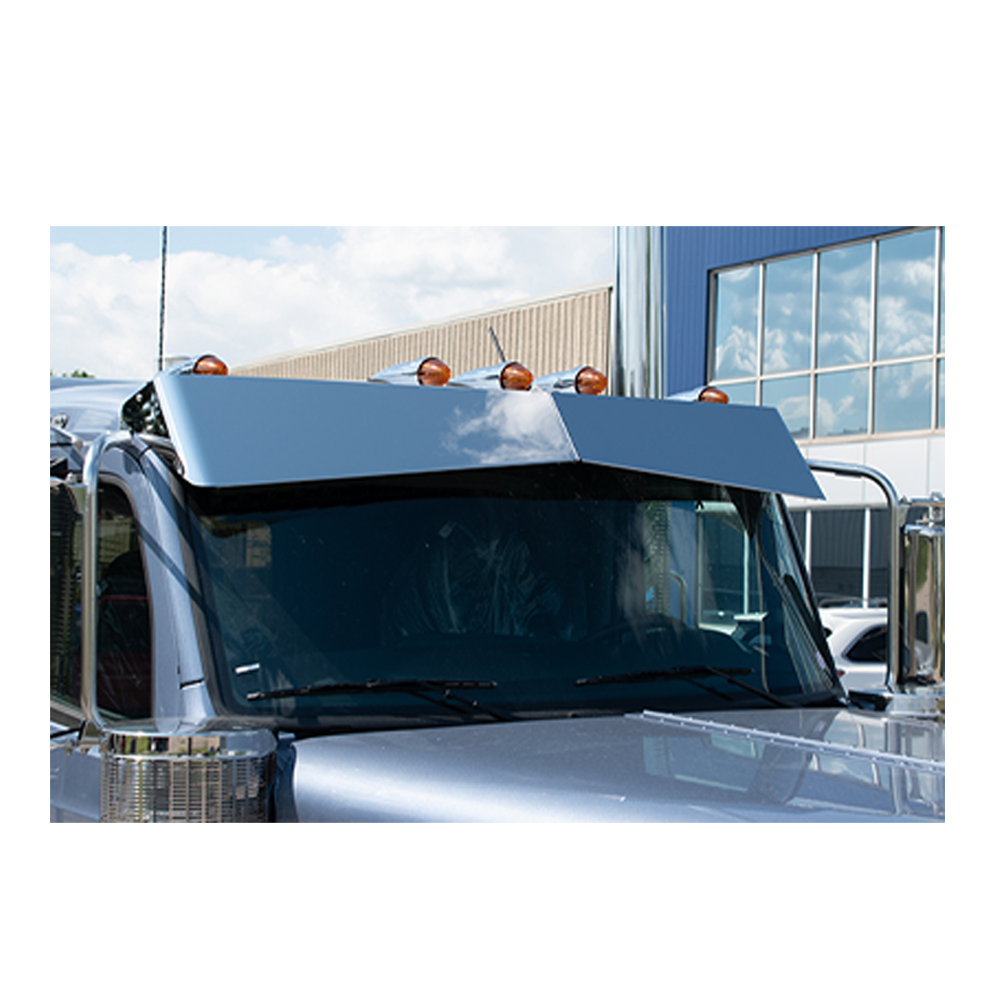 Peterbilt 589 Low Roof 13.5" Straight Top Bowtie Visor