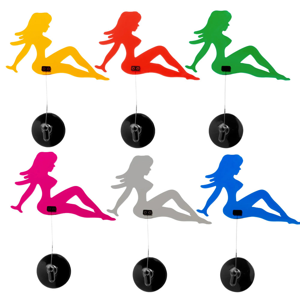 Colorful Waving Ladies with Suction Cup Mount