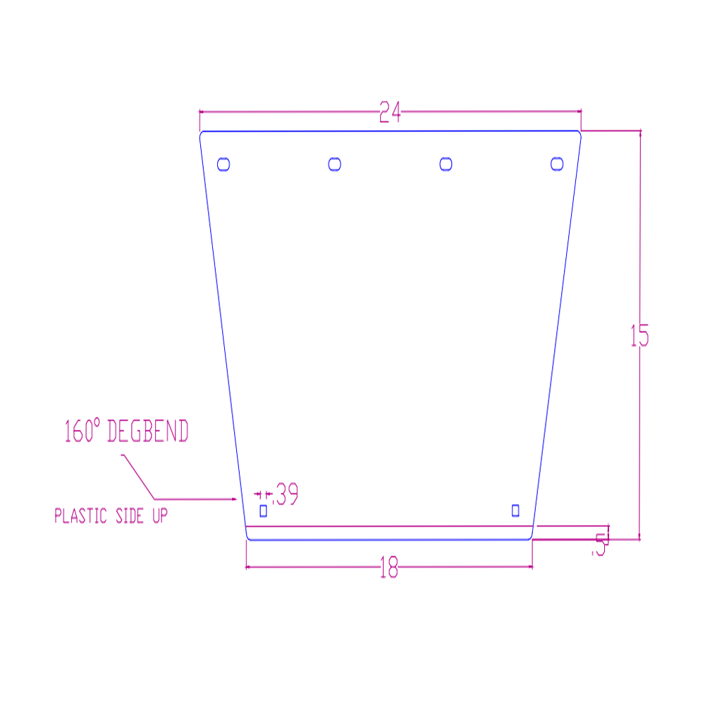15" x 24" Blank Tapered Anti Sail Panels