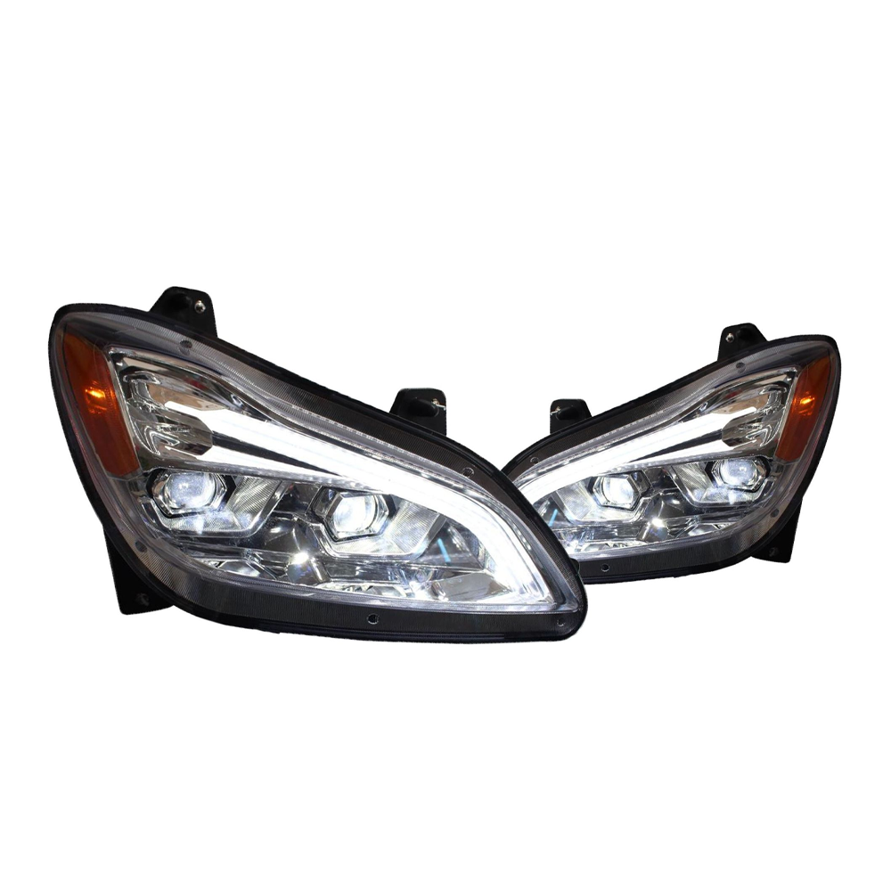 Kenworth T680 2022+ Chrome Headlight With Turn Signal