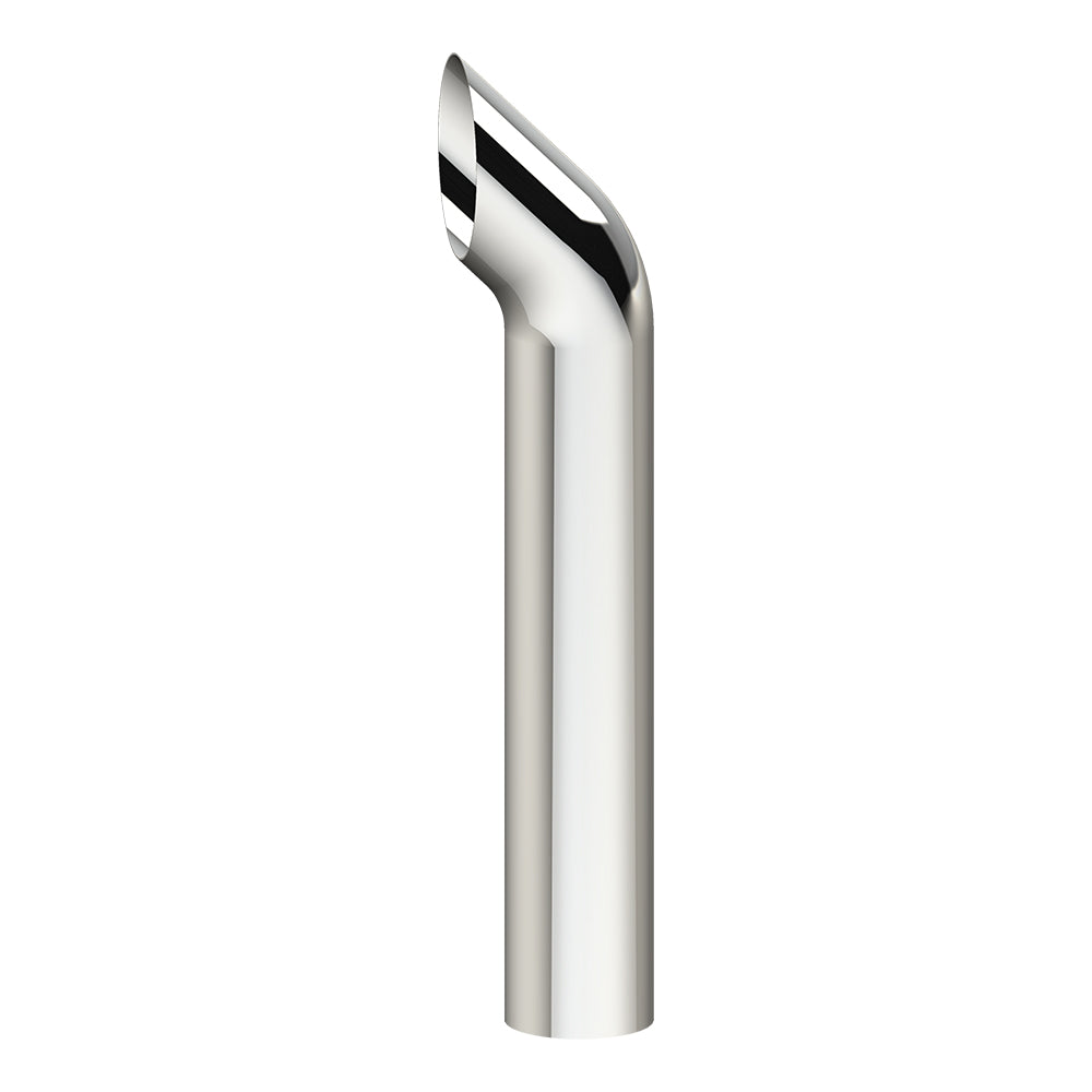 5"D x 12"L Chrome Curved Top Stack Plain End