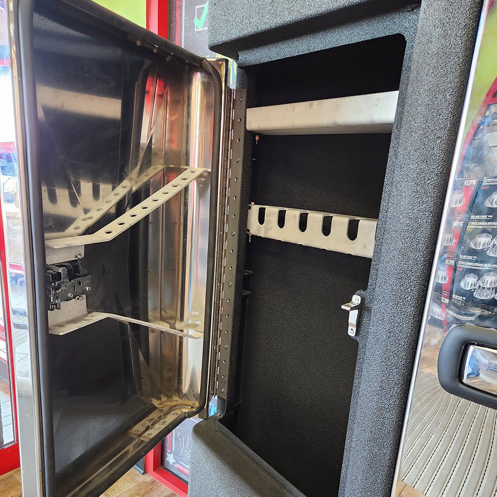 70"H x 80"W 300 Series 3 Door Stainless and Poly Layer Cab Rack