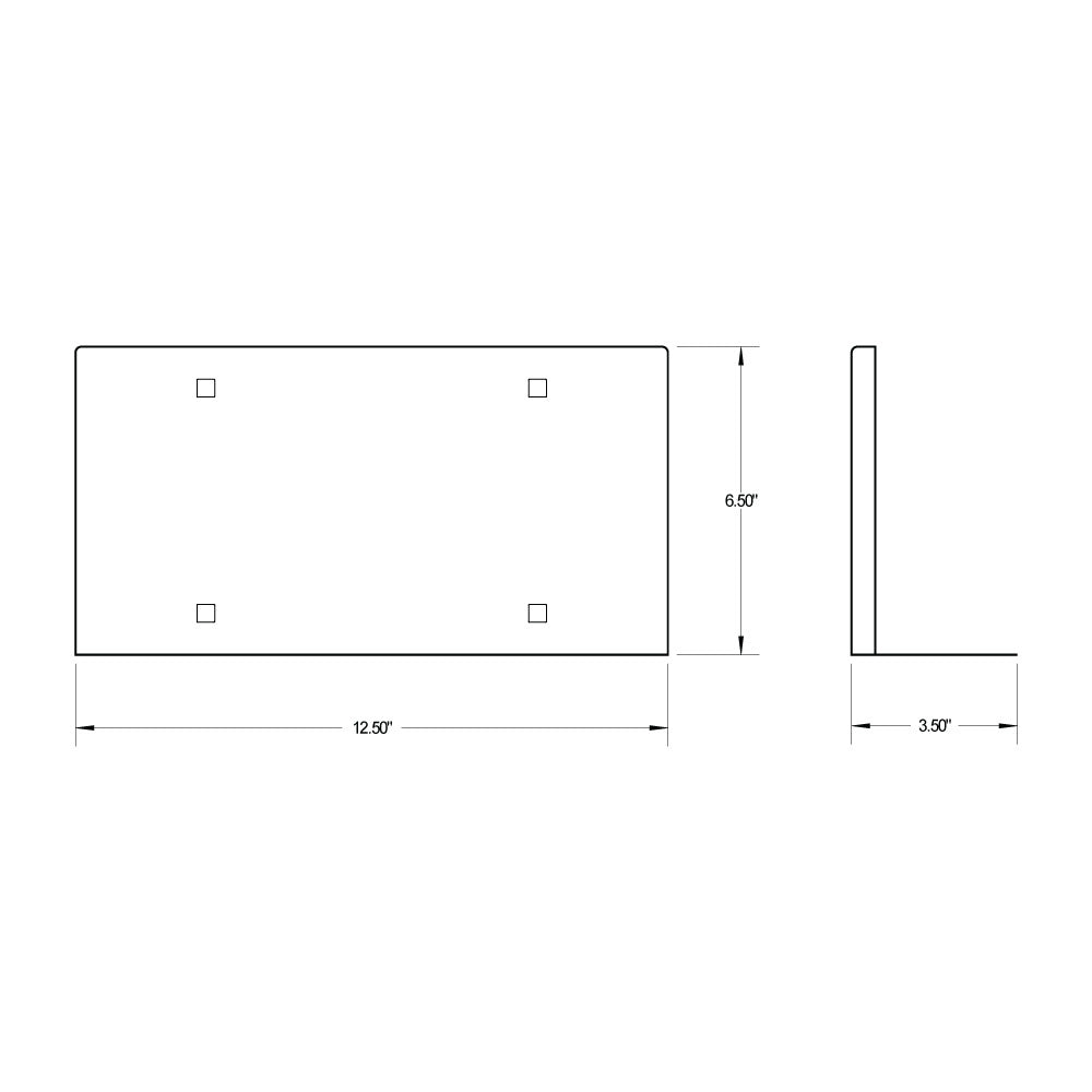 Stainless Steel 430 Single Flanged License Plate Holder