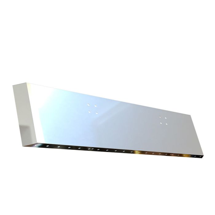 International 9900i/9900ix Stainless Steel 22" Standard Mount Mitered End Bumper with ¾" Under Glow Cutouts