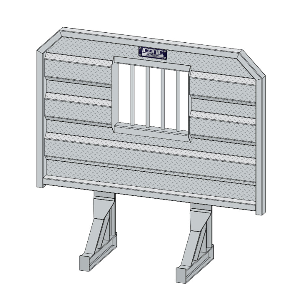 70"x 68" Cab Rack with Jail Window