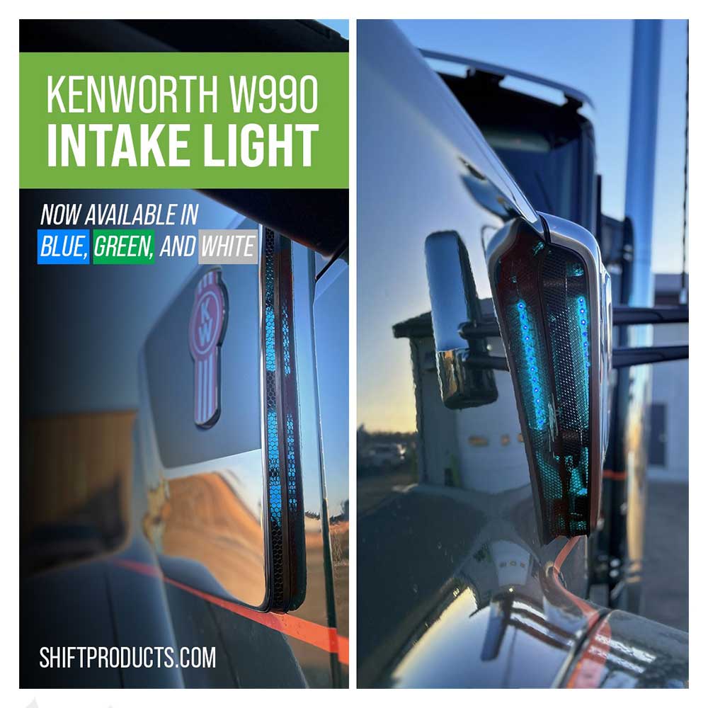 Kenworth W990 LED Air Intake Light Bars