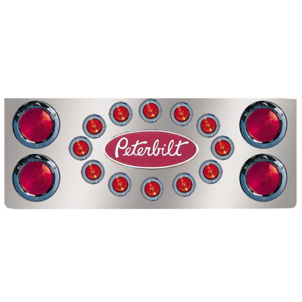 SS PB Rear Center Panel with Four 4" & 12 2" Cutouts