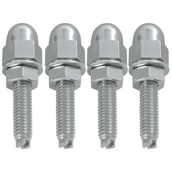 Chrome Acorn Fasteners 4PK
