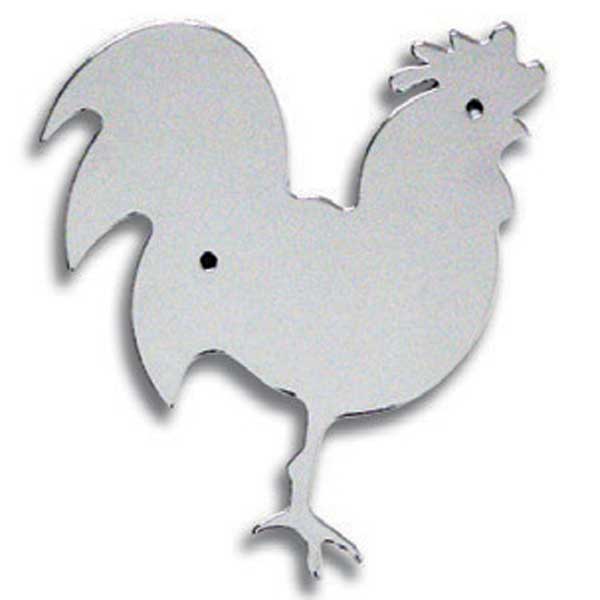LH Chrome Large Chicken Cut Out Stud Mount