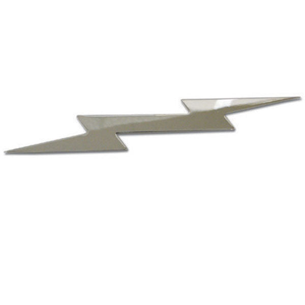 Chrome Small Lighting Bolt Cut Out Tape Mount