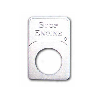 Kenworth Stop Engine Switch Plate