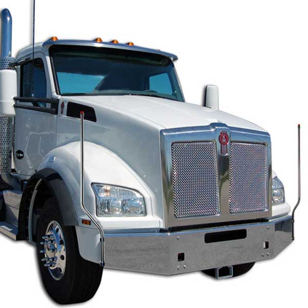 Kenworth T800 Stainless Steel LED Bumper Guides