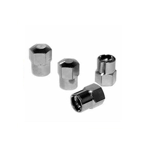 Chrome Plated Hex Head Valve Caps (4 PK)