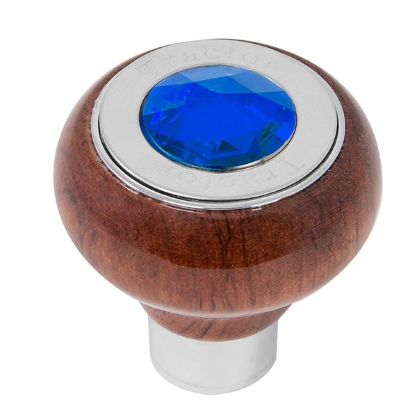 Rosewood Tractor/Trailer Air Valve Knob with Jewel - Thread On