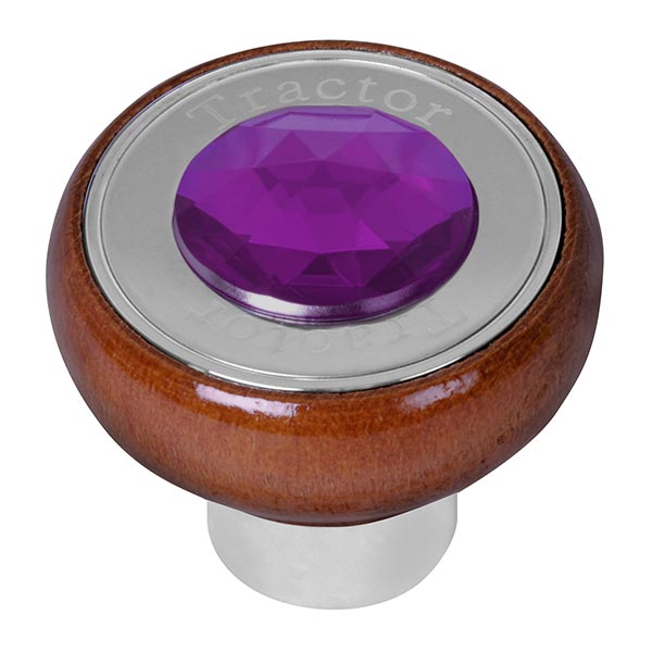 Large Rosewood Tractor/Trailer Air Valve Knob with Jewel - Thread On