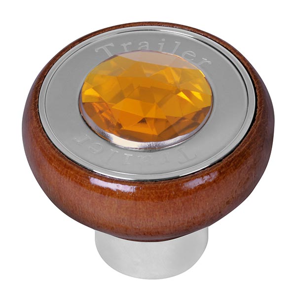 Large Wood Tractor/Trailer Air Valve Knobs with Jewel, Thread On