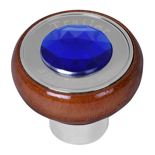 Large Wood Tractor/Trailer Air Valve Knobs with Jewel, Thread On