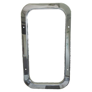 Chrome Rectangular Interior View Window Trim for Peterbilt 2005 and newer