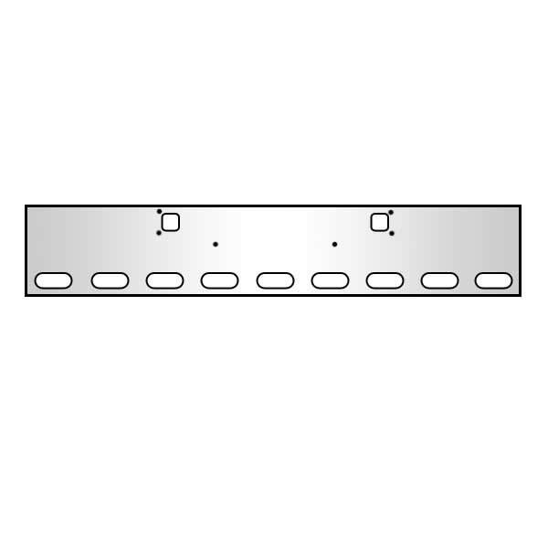 Kenworth W900L 18-Inch Chrome Boxed End Bumper