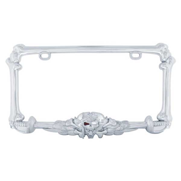 Chrome Pirate License Plate Frame
